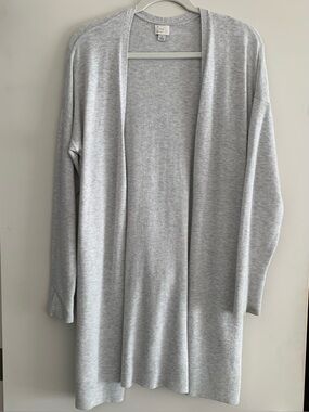 a new day Light Gray Open-Front Long Cardigan